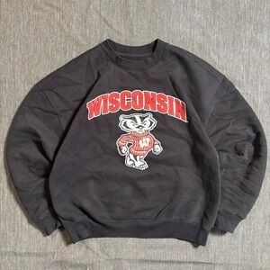 Black Hollister Wisconsin Badgers Sweatshirt - M